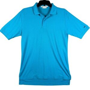 VINTAGE 80s Levi's Polo Shirt Men's M Blue Collared Golf Casual Preppy